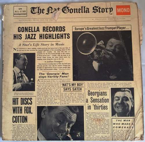 LP,Nat Gonella & His Band,Record:VG,Cover:P,L:Columbia.33SX138,Press:UK,Factory not for sale, Mono