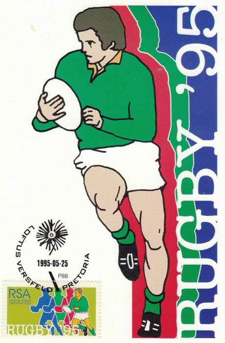 RSA - 1995 -  2 Post Cards - Rugby - Excellent condition!