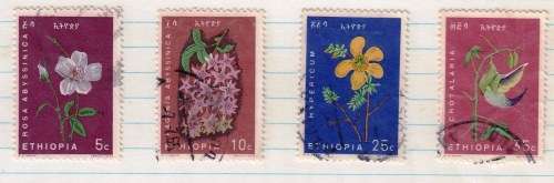 Ethiopia - 1965 - Flowers - 4 stamps