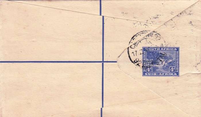 RSA,Union,1947,FDC,Size15cmX9.3cm