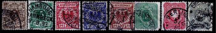 Germany, Scott #29,31,35,47/50 (#46 damaged not added to value),1875/1900,FU,CV$32.00