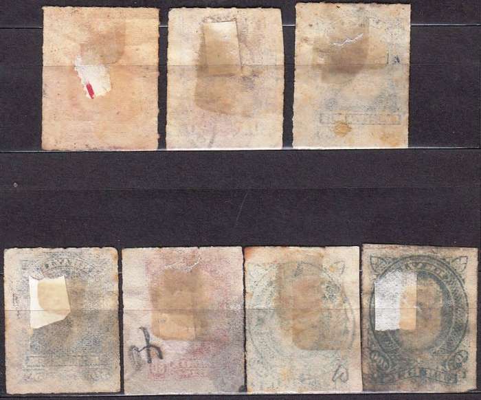 Brazil, Scott #59,68,70 X2,71,72 X2,1878/79,Used,CV$24.00