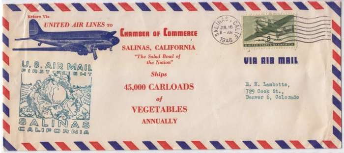 United States,1946,First Flight Cover