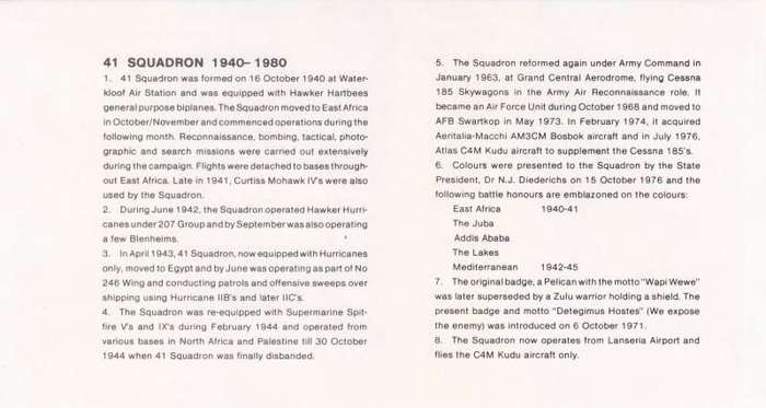 RSA,Aviation,1980,490 of 2,000 printed and flown, Signed