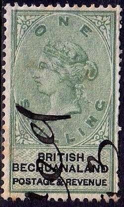 British Bechuanaland, Scott #16,1887,Revenue, CV$12.00