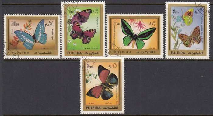 United Arab Emirates,Fujeria,1971,Butterflies,MNH,CTO