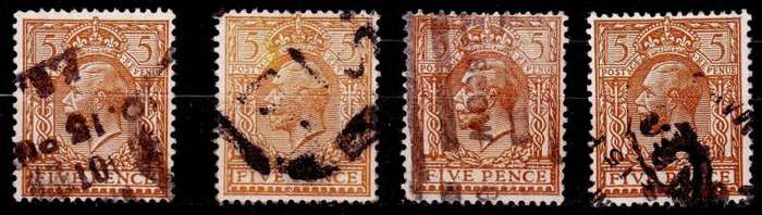 Great Britain,Scott #166,1912/24,VFU,KGV,CV$16.00