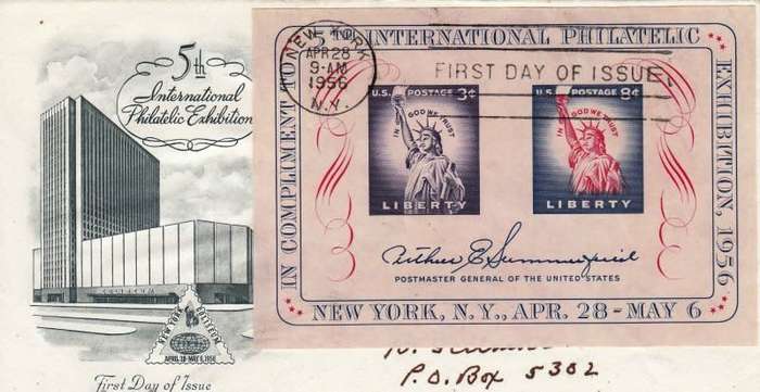 US,Scptt#1075,1956,FDC,Size 16.6cmX9.4cm
