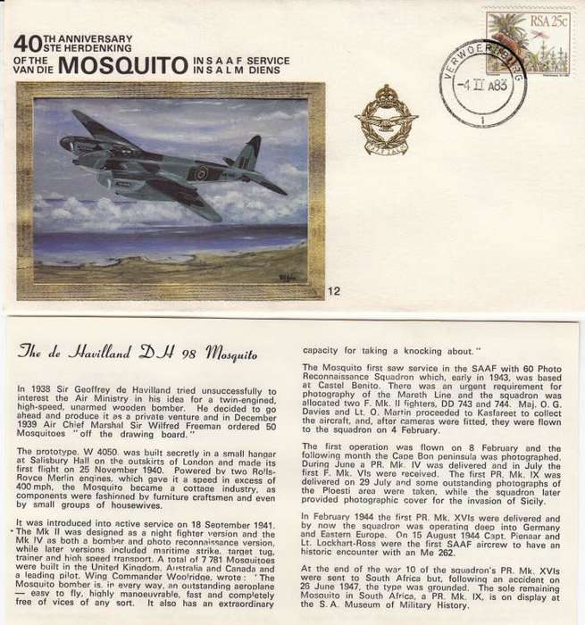RSA,Scott #609,1983,Aviation Cover,Size19cmX10cm