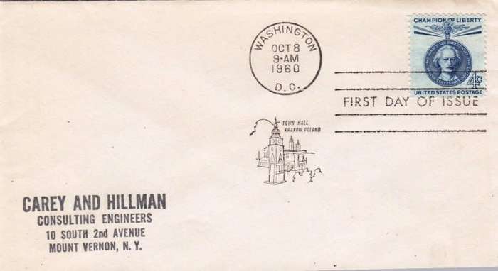 US,Scott #1159,1960,FDC,Size 16.6cmX9.4cm