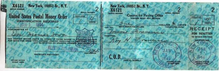 United States,1944,Postal Money Order