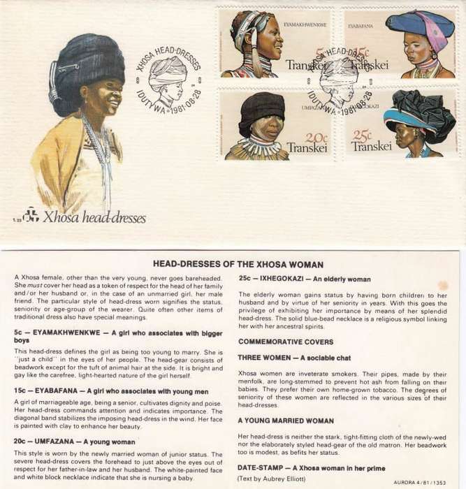 RSA,Transkei,Scott #87,90,1981,FDC,Size19cmX10.3cm