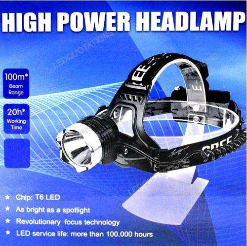 New 1800 Lumens XML T6 LED High Power Rechargeable Headlight**Includes 2 x rechargeable batteries**