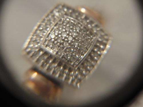 9CT WHITE AND ROSE GOLD DIAMOND RING