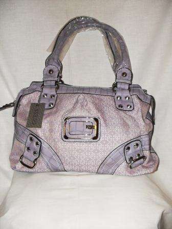 GUESS HANDBAG MOCH CROC LAVENDER (LARGE)