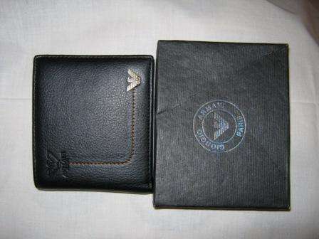GIORGIO  ARMANI MENS WALLET (BOXED)