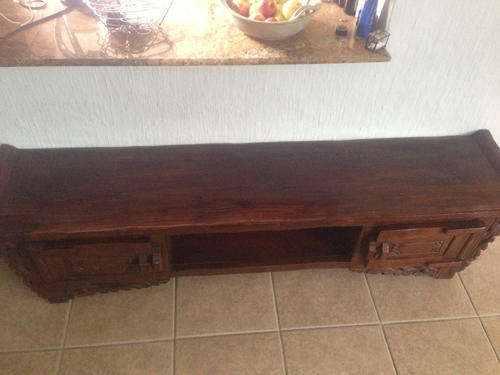 Indonesian Style Wood Derakera Display Cabinet