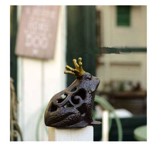 Cast Iron Hollow Frog Prince Ornament
