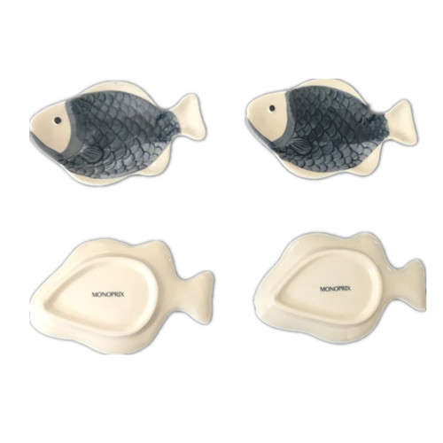 Three-Dimensional Relief Creative Fish Shape Jam Plates