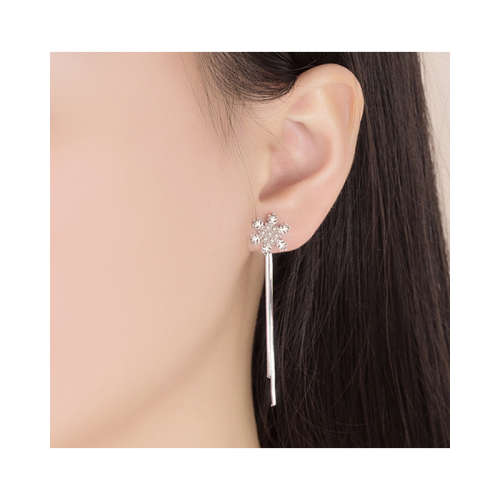 Snowflake Tassel Earrings