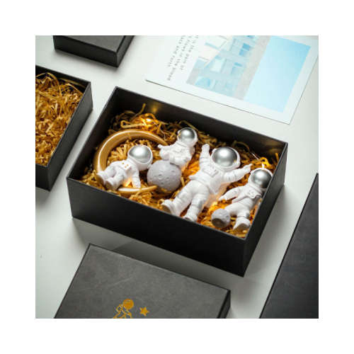 Astronaut on Sateboard Ornaments Four Piece Set - Silver