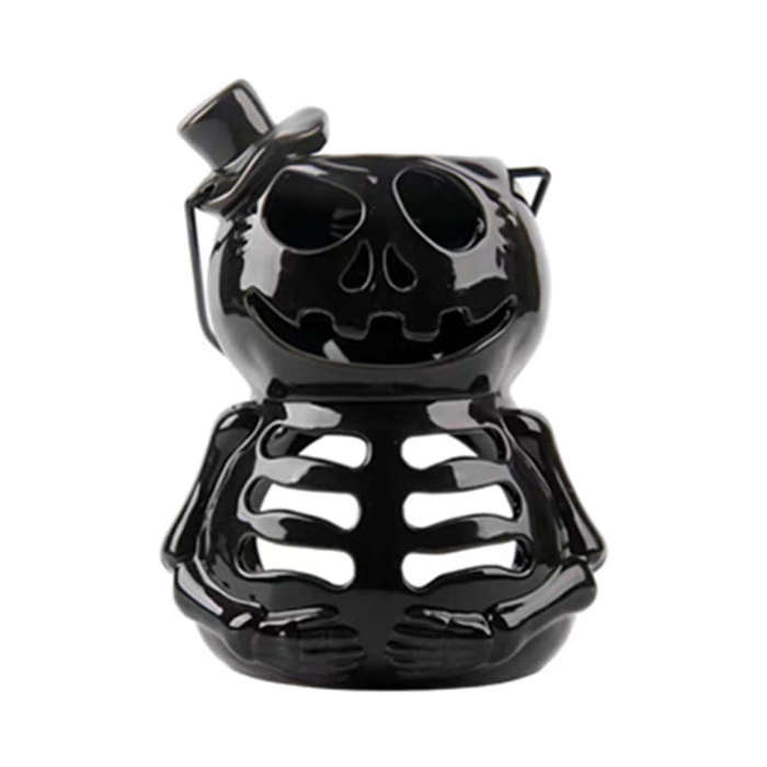 Halloween Skull Candle Holder Wind Lamp