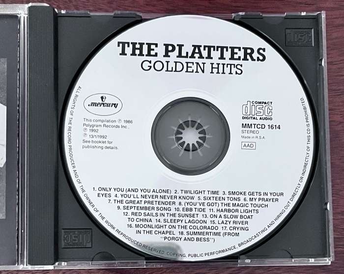 The Platters - Golden Hits CD (MMTCD 1614)