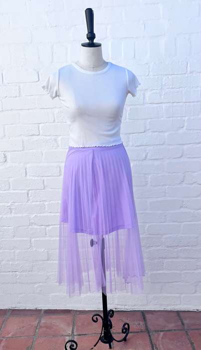 Lilac net skirt with underskirt size 10