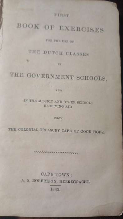 Dutch instruction in the government & mission schools funded by the cape of good hope (1843)