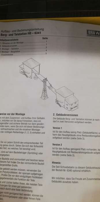 Brawa Cable car  and building kit 6340 , 6341