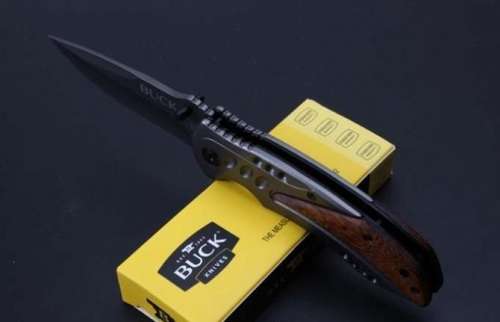 2018 Buck x57 quick opening knife, titanium coating  - 2 Available!!