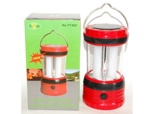 YuTian YT-821 220V Rechargeable Solar LED Lantern & Camping Lamp (Green/Red) - 10 Available!!