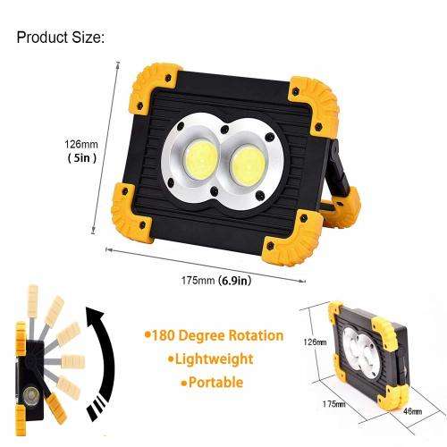 20W Portable LED COB Light Rechargeable Lantern/Powerbank Waterproof Floodlight - 2 Available!