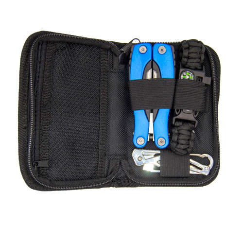 Stainless Steel Multi Tool 9-1 Pliers, Paracord Bracelet and Knife in a Pouch - 3 Available