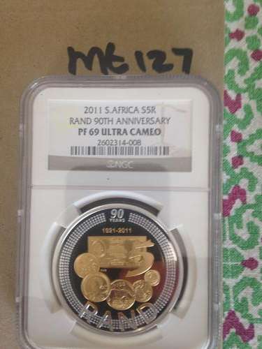 2011 SA SILVER R5 90th ANNIVERSARY PF 69 UC NGC