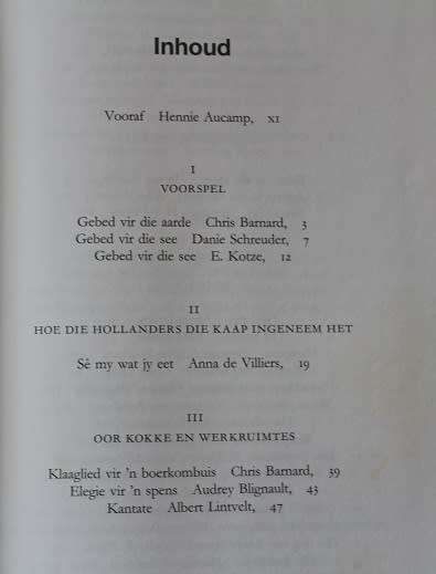 Borde Borde Boordevol deur Hennie Aucamp. Verhale en essays oor kos.