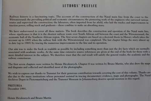 The Natal Main Line Story by Heinie Heydenrych and Bruno Martin
