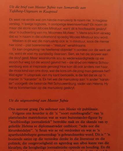 Die mikstuur van Mooies deur Pirow Bekker.