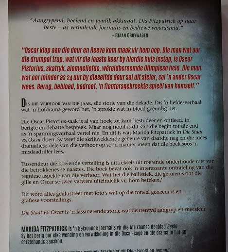 Die staat vs Oscar deur Marida Fitzpatrick. 9 uur, 4 skote, 1 raaiseldood