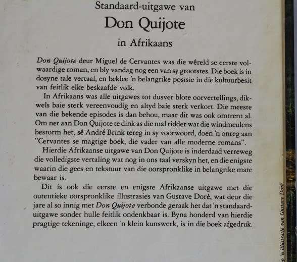 Don Quijote- Miguel de Cervantes vertaal deur André P. Brink