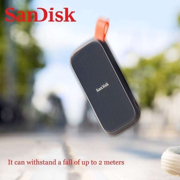 SanDisk Portable SSD 1TB - up to 520MB/s Read Speed, USB 3.2 Gen 2, Up to two-meter drop protection