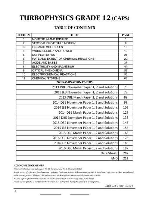 TURBOPHYSICS GRADE 12