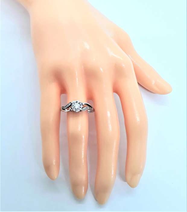 Daisy Cubic Zirconia Sterling Silver Filled Ring