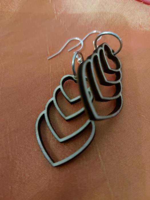 ilovethisss designer Laser cut Ear rings - wooden