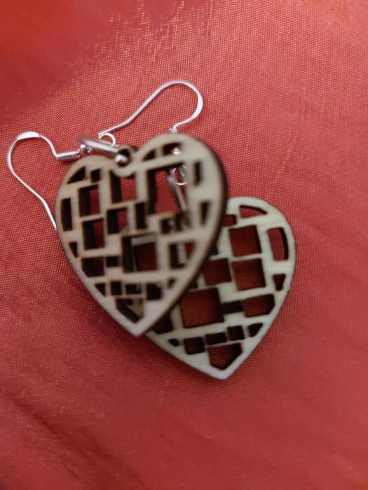 ilovethisss designer Laser cut Ear rings - wooden