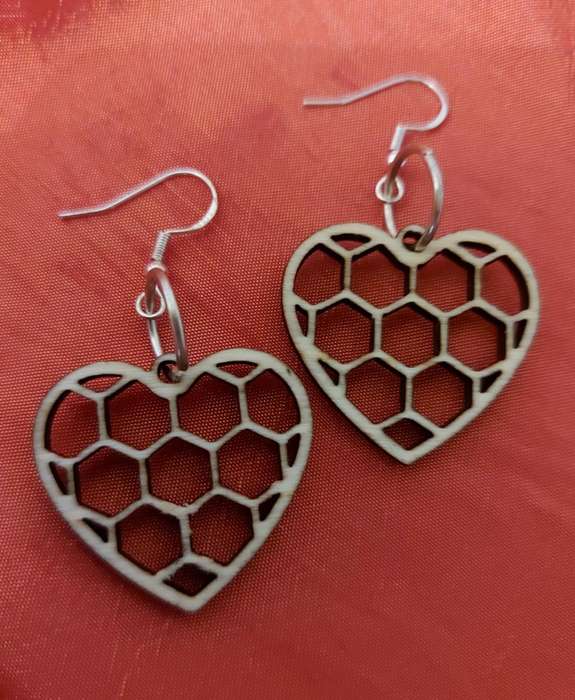Ilovethisss designer - Laser cut Ear rings - wooden