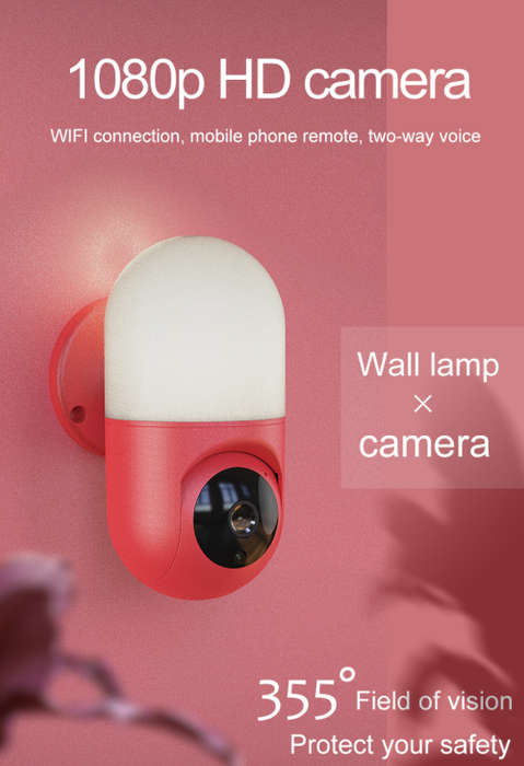 5MP Outdoor Surveillance Camera with Light - Wi-Fi - IR Night Vision - Motion Detect - 2 Way Audio