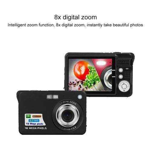18MP - 2.7Inch TFT LCD Display - 8x Zoom HD Digital Camera - Anti Shake