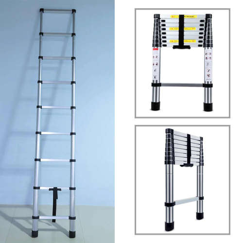 2.6m Aluminium Telescopic Ladder - Compact Design - Light Weight
