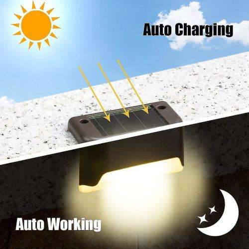 LED Solar Multi-Functional / Deck Lights - Pack of 4 -